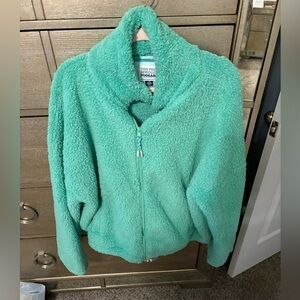 American Eagle Outfitters Green Sherpa Jacket